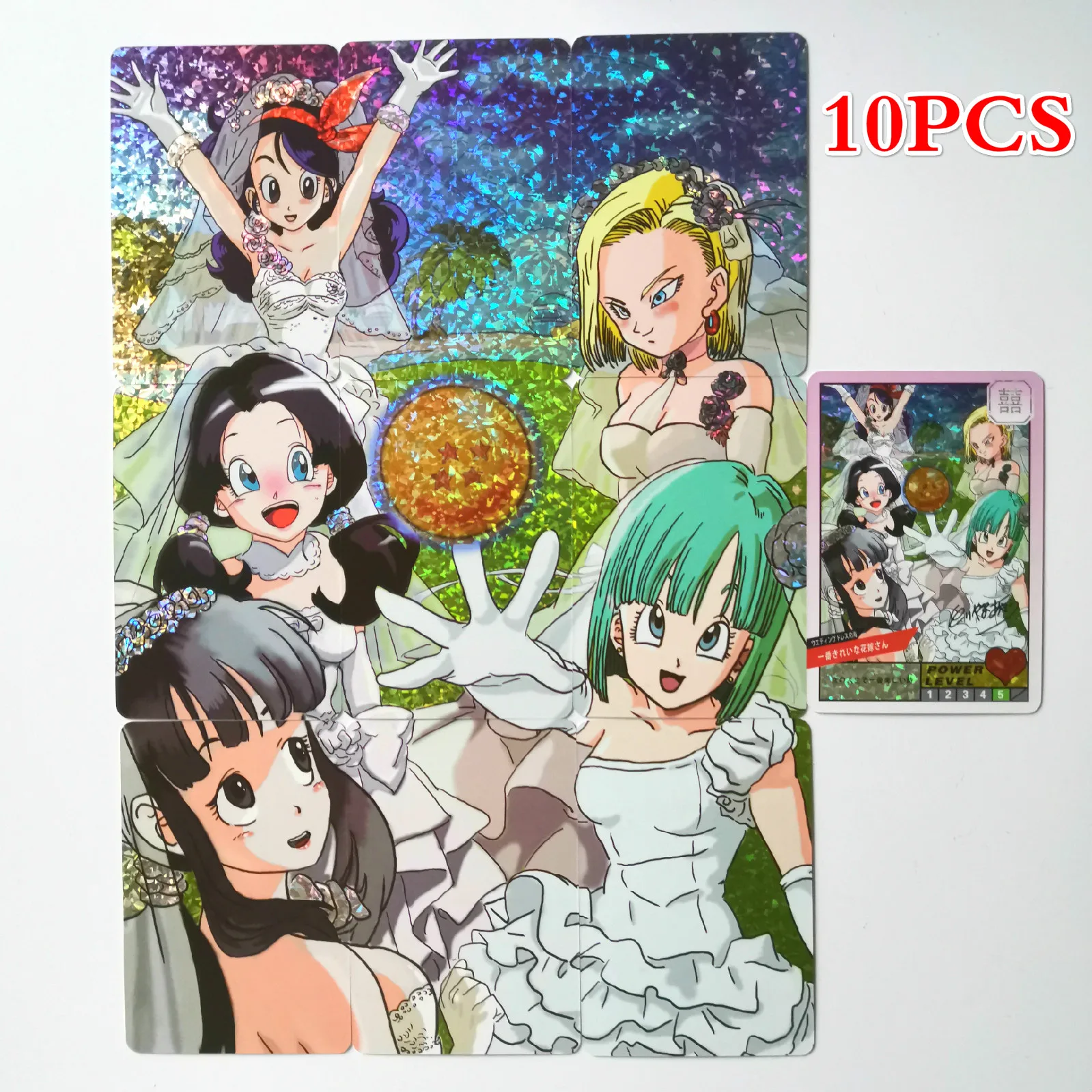 10pcs Cat eye flash 10 шт. супер Dragon Ball-Z Heroes 9 в 1 Боевая карта Ultra Instinct Goku Vegeta игровая коллекция карт - Цвет: 10pcs Cat eye flash