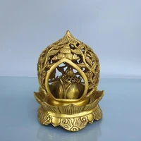 home decor 6chinese seikos bronze lotus stove lotus root lotus shape hollow out removable incense burner