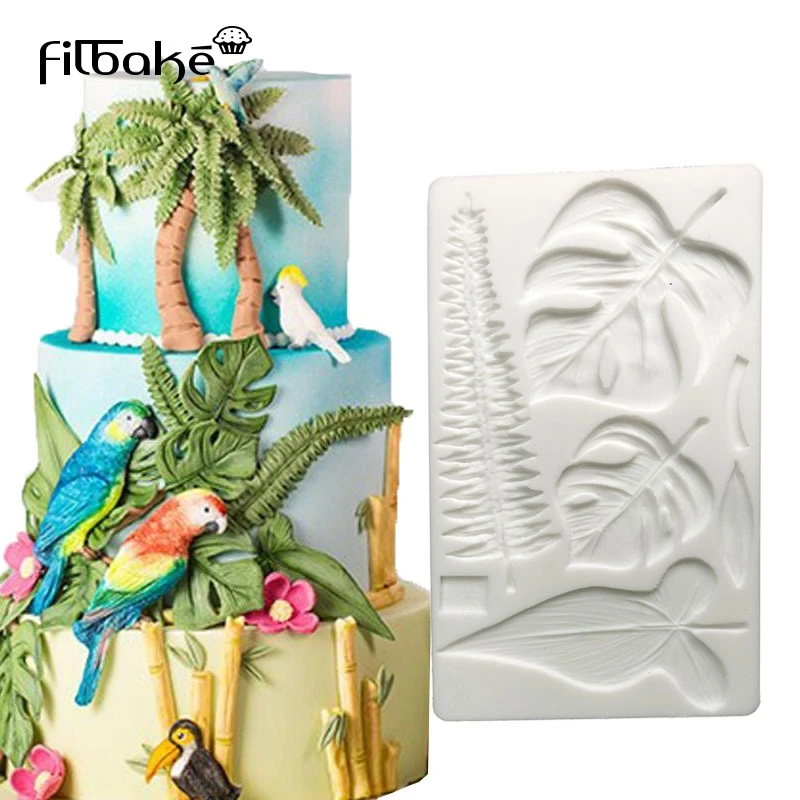 Инструмент для украшения торта Filbake фламинго пальмовых листьев цветов конфет