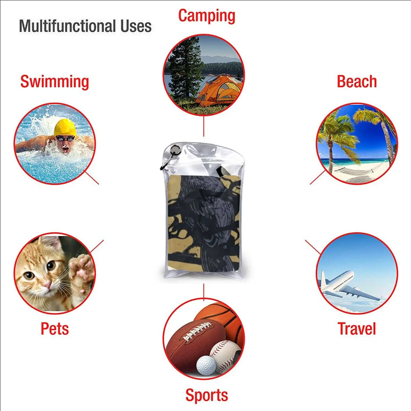 Полотенце Raven быстросохнущее портативное для спортзала ванной Италия 90s футбол