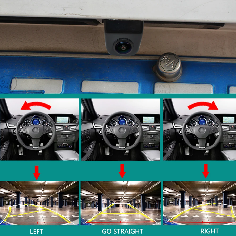 Камера заднего вида Автомобильная с функцией ночного видения HD 1920x1080P объектив