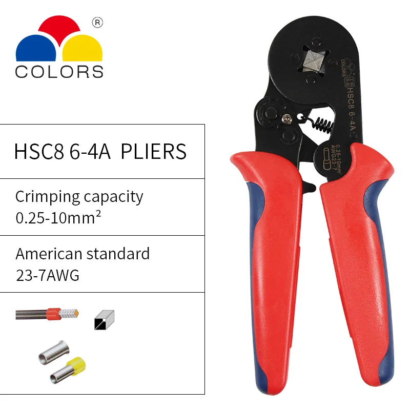 Плоскогубцы Набор 0 25-10mm2 саморегулируемый Ratchat клещи обжимные инструмент кусачки