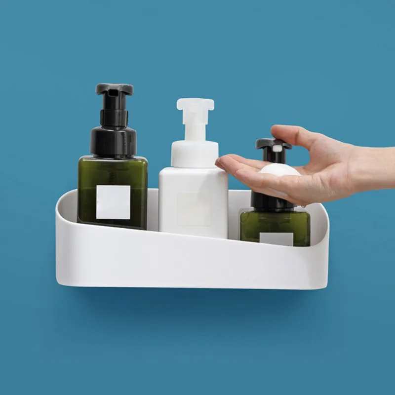 

The Bathroom Strongly Pastes The Wall Hanging Plastic Non-Punching Wall Storage Rack Geometric Modeling Rack Practical furniture