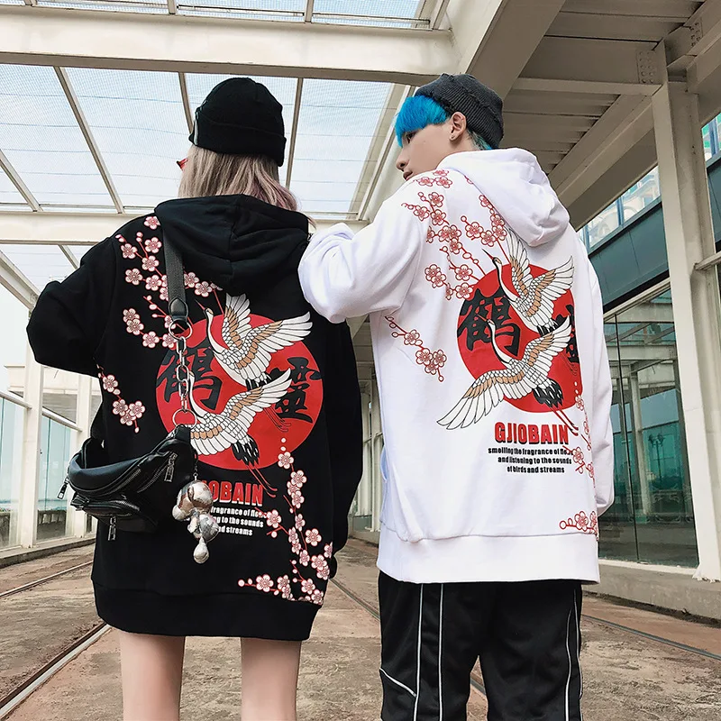 2019 толстовки Толстовка Хип Хоп Мужская китайская Harajuku уличная кран цветочный