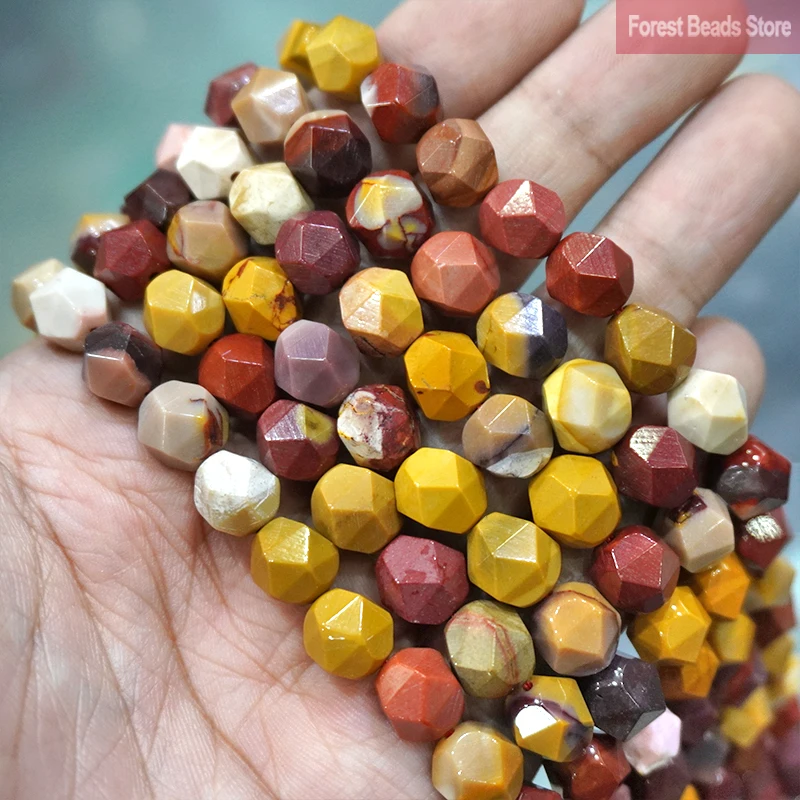 Натуральный Ограненный мукаит яичный желток разделители бусины россыпью