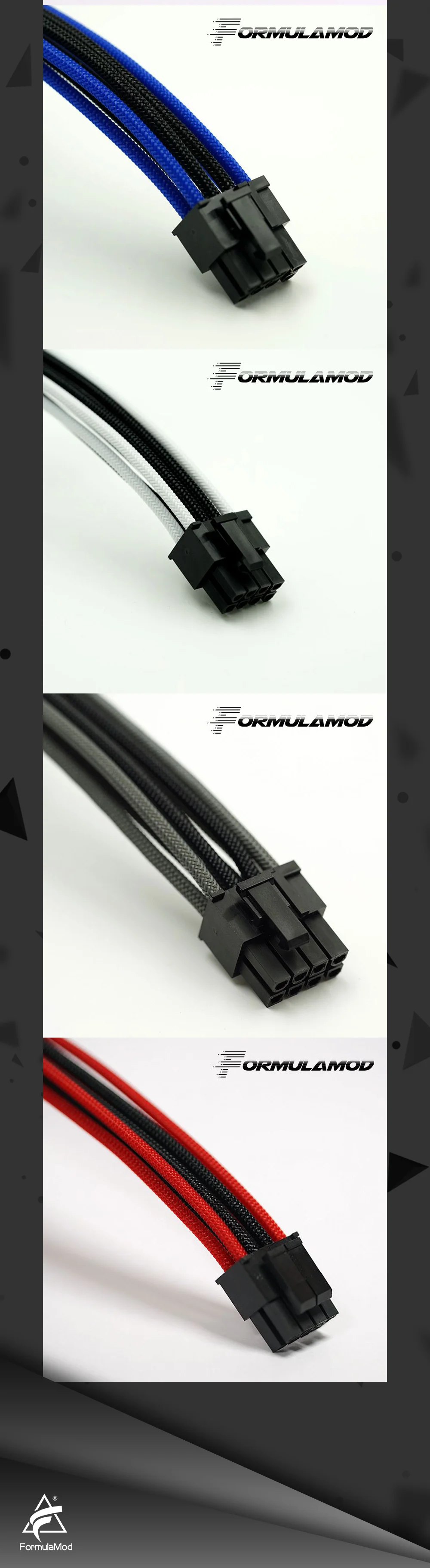 FormulaMod Fm-PCI8P-C, PCI-E 8Pin GPU удлинитель питания, материнская плата 18AWG 8Pin многоцветные соответствующие кабели расширения