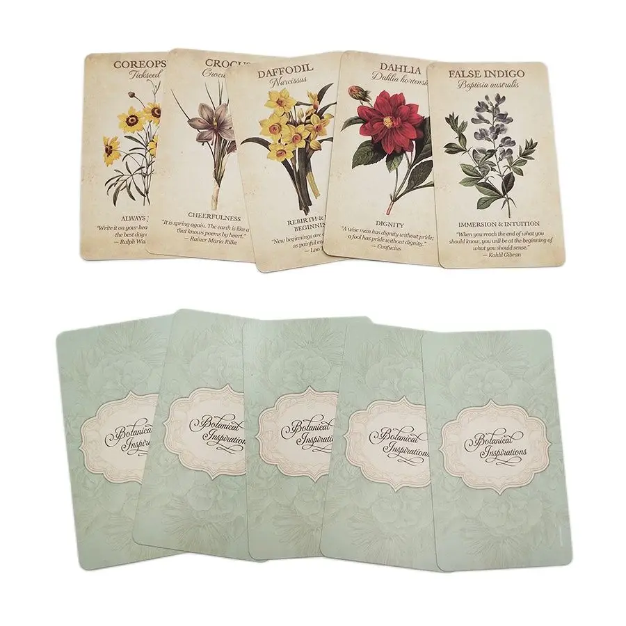 Ботанический цветок карточка гадания судьба игра для друзей вечерние настольная