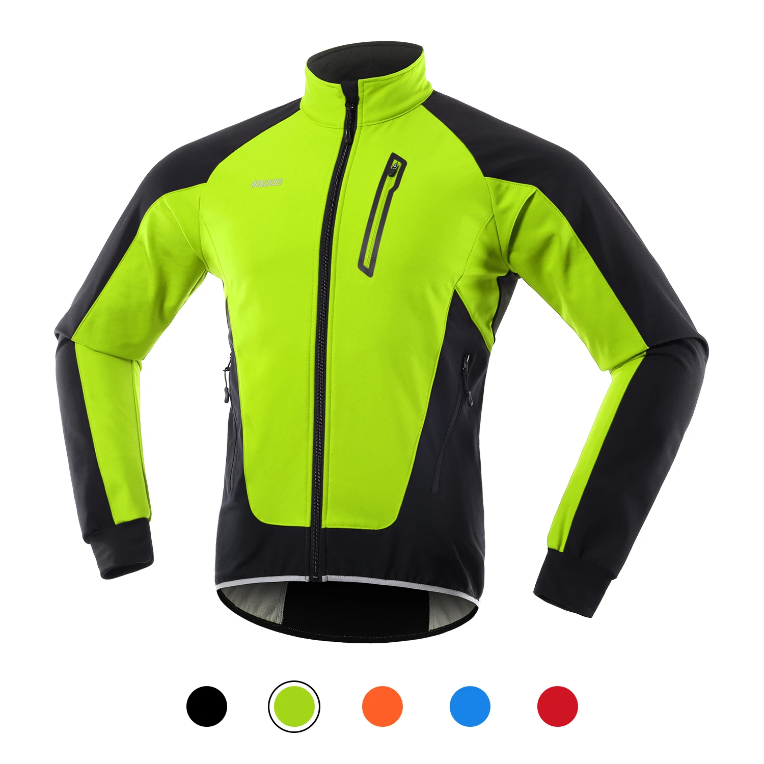 Arsuxeo Men Cycling Jacket Waterproof Windproof Thermal Fleece Bike Jersey MTB Bicycle Riding Winter Reflective Rain |