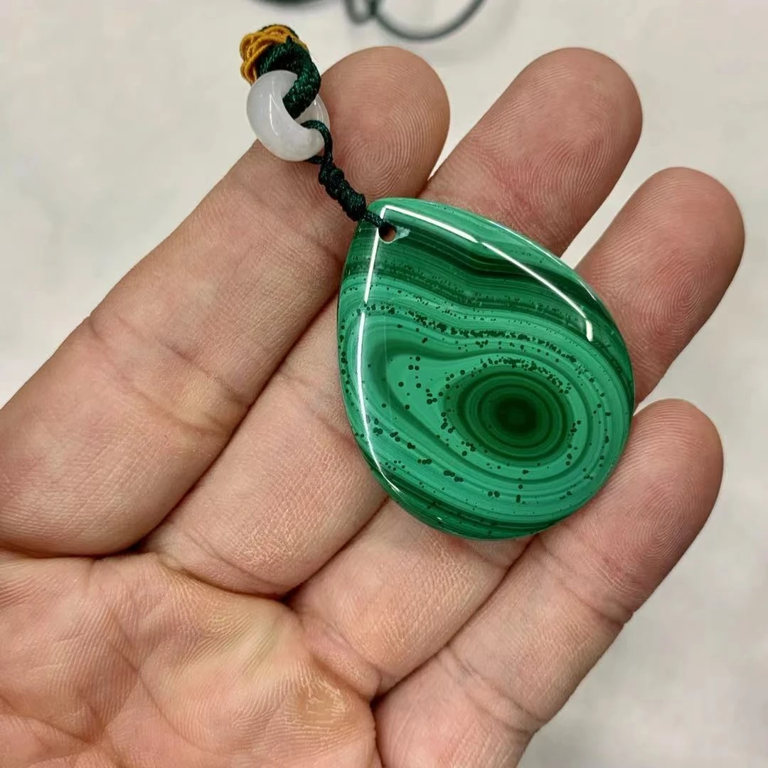 Ожерелье из натурального малахита подвеска сделай сам ювелирные изделия