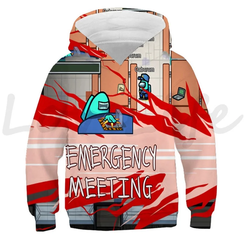 

Autumn Game Among Us Hoodies Kids Hot 3D Boy's Clothes Children's Clothing Long Sleeve Casual Sweatshirt Costume Anime Costume