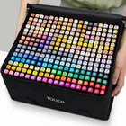 Спиртовые фломастеры TOUCHFIVE 30406080168, ручки с двойным наконечником, школьные принадлежности для перманентного искусства, маркеры для эскизов манги