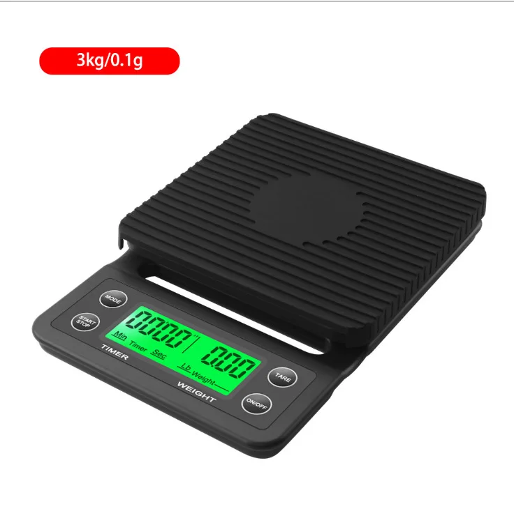 20Pcs/Lot 3kg/0.1g Drip Coffee Timer, Digital Pro Pocket Kitchen Scale with Back-Lit LCD Display