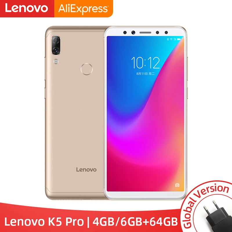 Глобальная версия lenovo K5 Pro 6 ГБ 64 Гб Смартфон Snapdragon636 Octa Core четыре камеры 5 99 дюймов