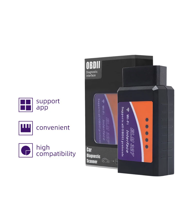 Автомобильный сканер ELM327 WIFI V1.5 OBDII ELM 327 BT/Wi Fi 1 5 HHOBD HH OBD OBD2 Bluetooth совместимый