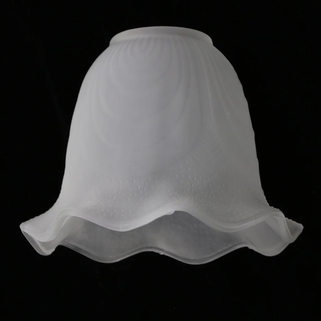 

Frosted White Glass Flower Petal Replacement Shades 4 Styles PICK