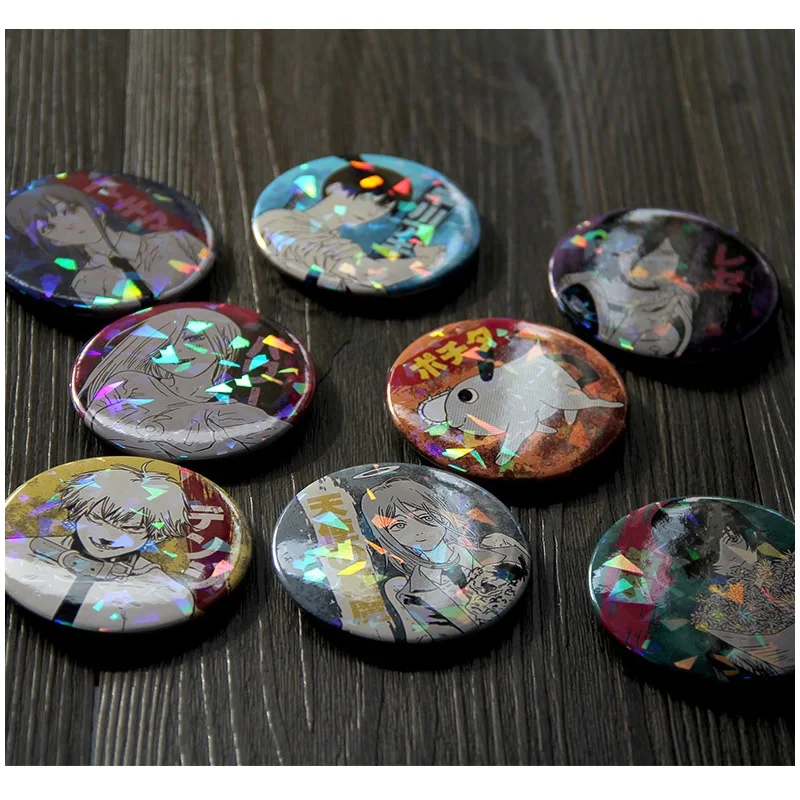 Блестящая Лазерная медаль Дэни Кита значки Makima Reze металлическая брошь реквизит