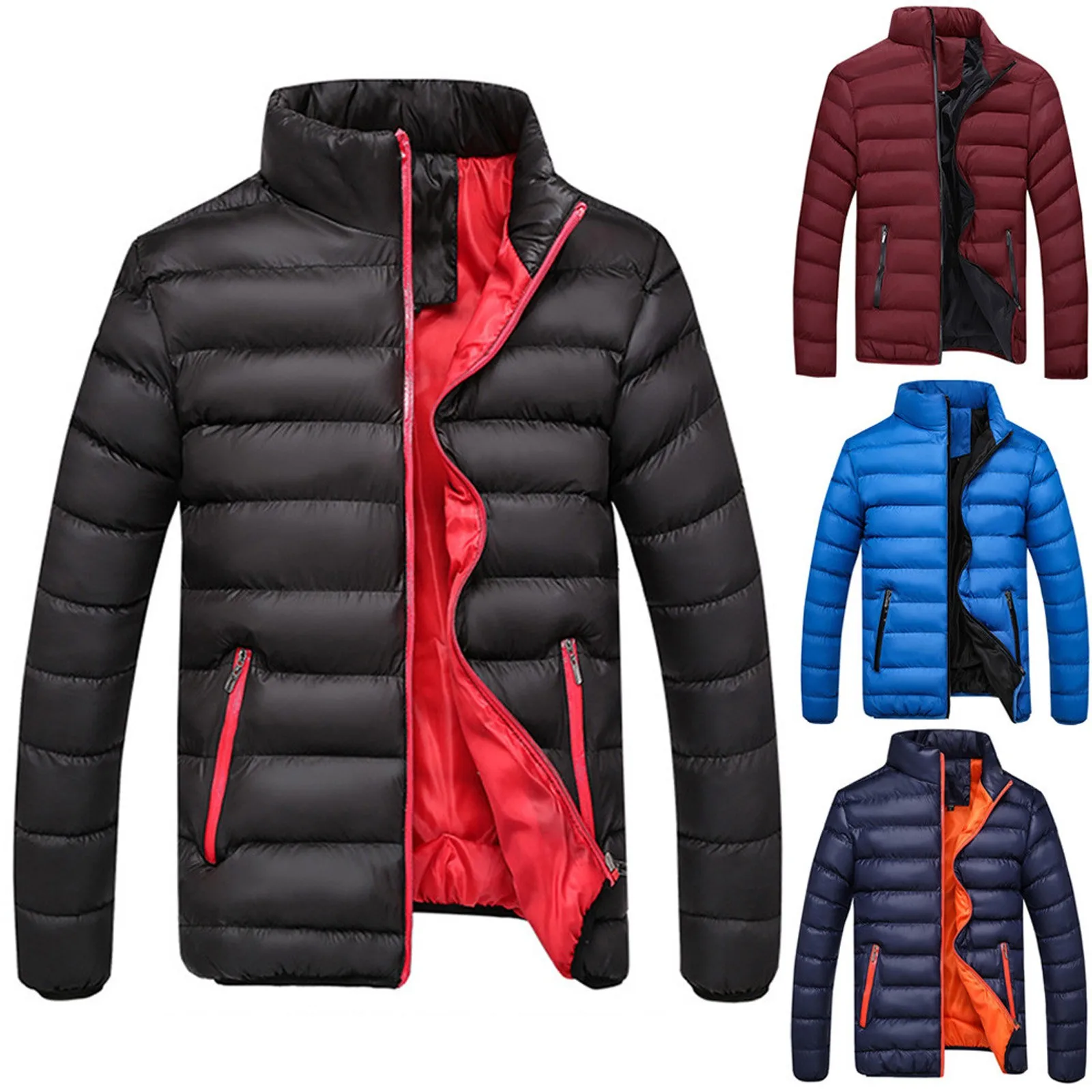 

Men's Winter Jacket Three-dimensional Warmth And Slim Men's Solid Color Thick Cotton Liner Autumn And Winter Sportswear Jacket