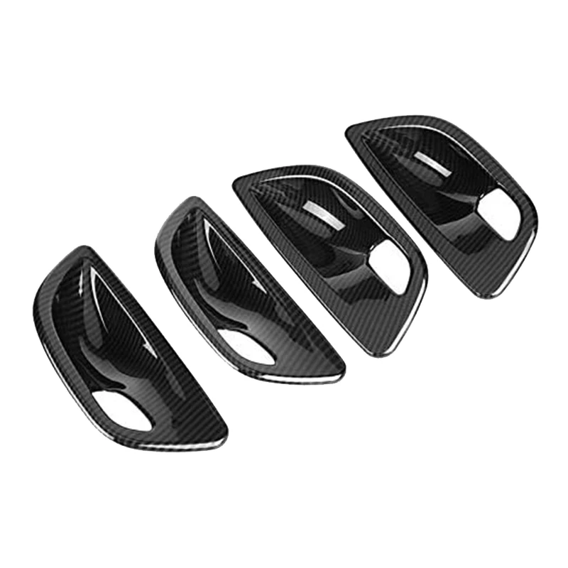 4Pcs Carbon Fiber Interior Door Handle Bowl Cover Trim For-BMW 5 Series F10 2011-2016 | Автомобили и мотоциклы