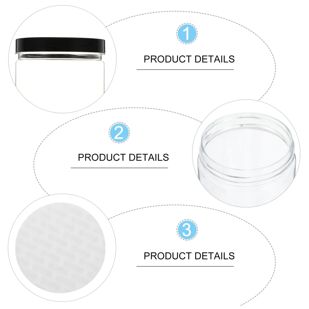 

8pcs Foods Storage Cans Moisture-proof Honey Sugar Jars with Black Lid
