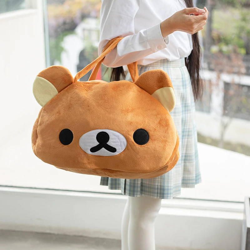 Милый мультяшный Rilakkuma Kumamon Kiiroitori PomPomPurin плюшевый рюкзак сумка тоут вместительные