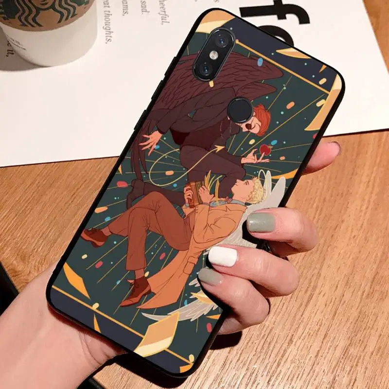 

Good Omens Angel and demon Phone Case For Xiaomi Redmi note 7 8 9 t max3 s 10 pro lite cover funda coque shell