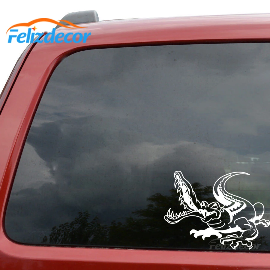 Свирепый крокодил открывает большой рот виниловые автомобильные наклейки для