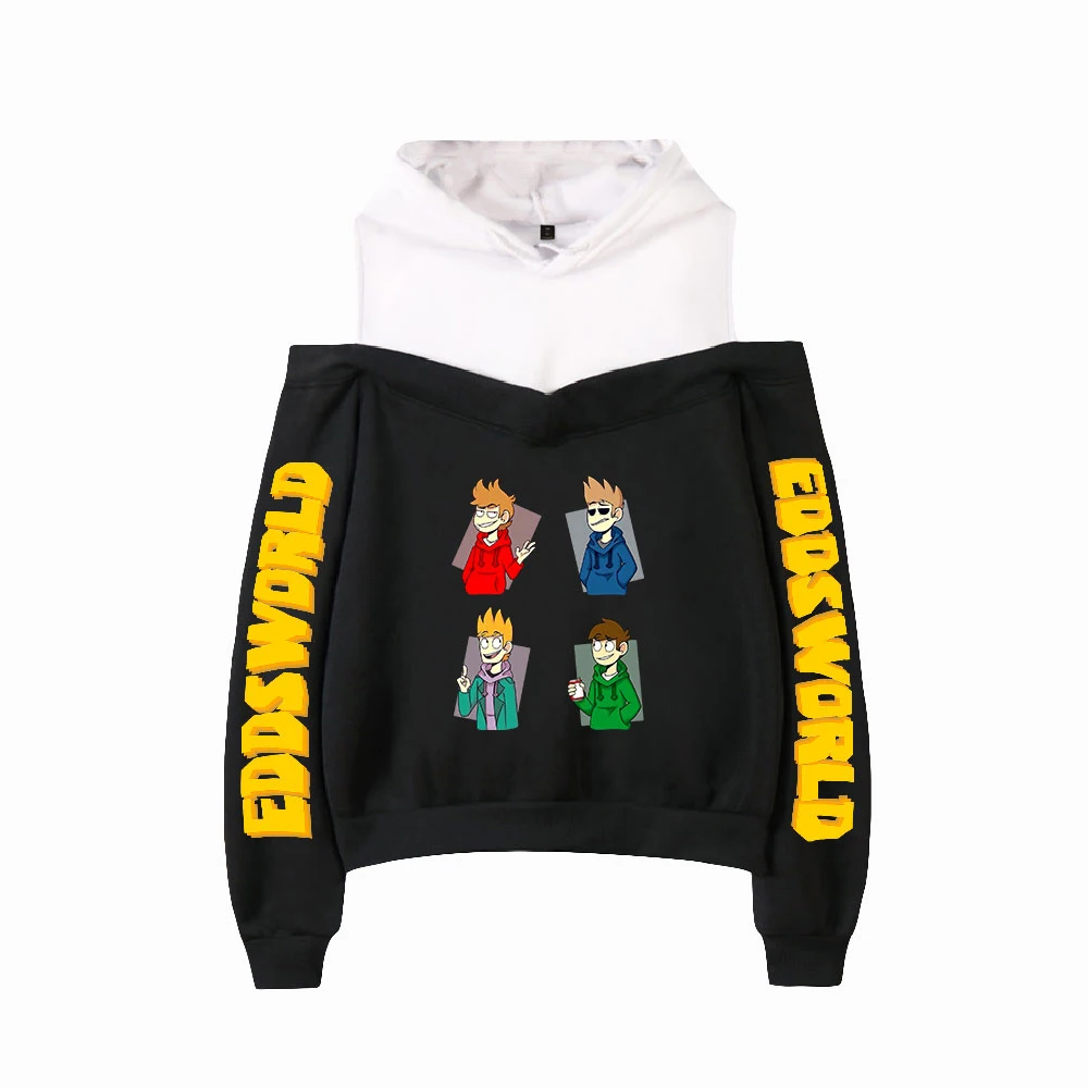 WAWNI Eddsworld толстовка с открытыми плечами Harajuku модная сексуальная одежда