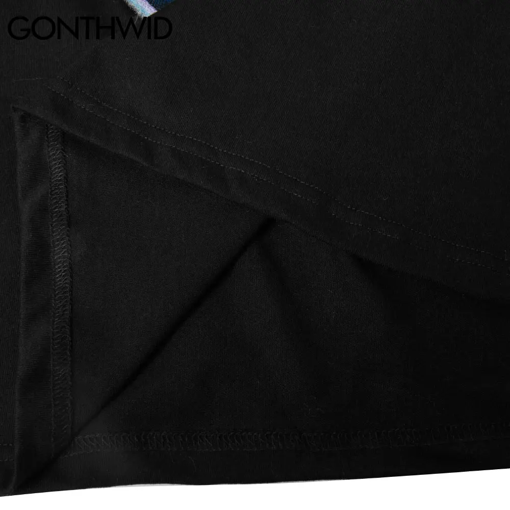 

GONTHWID Tees Shirts Hip Hop Short Sleeve Streetwear Tshirts Mens Creative Rappers Punk Rock Gothic Harajuku Hipster Casual Tops