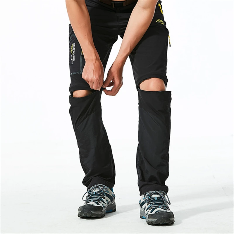 

Men's Summer Removable Hiking Pants Outdoor Camping Trekking Fishing Trousers Breathable Quick Dry Thin Pants Sports Shorts 6XL