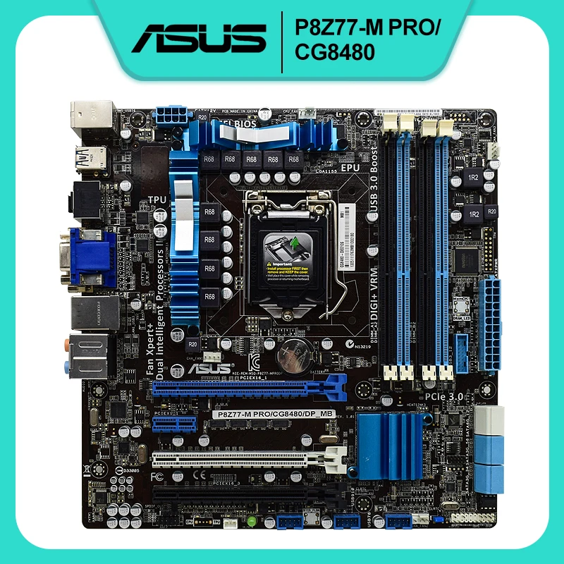 

Asus P8Z77-M PRO/CG8480/DP_MB Desktop Motherboard Intel Z77 LGA1155 DDR3 Original Used Mainboard On Sale