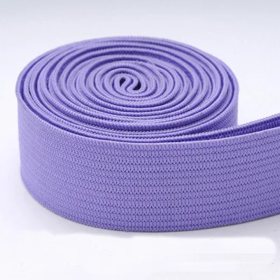 light purple 2 см красочные нейлоновые эластичные банданы 20 мм Резиновая лента для одежды брюки сумки домашний текстиль Швейные принадлежности cделай сам 40 м 1 рулон - Цвет: light purple