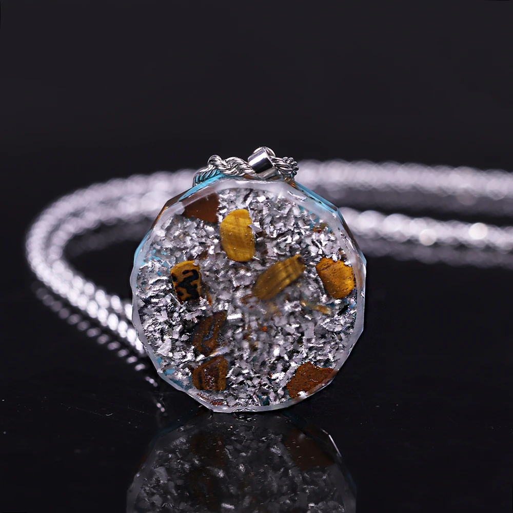 Ожерелье с подвеской Orgonite бирюзовый кулон Energy Crystal Reiki ювелирные изделия для