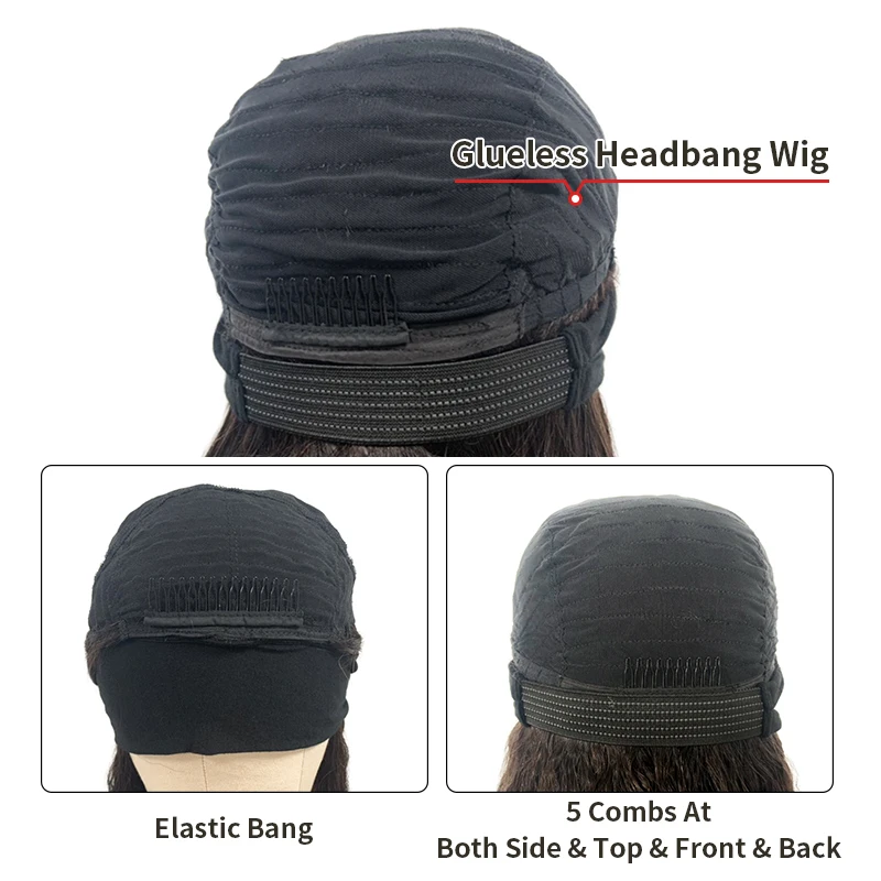 

Kinky Curly Headband Scarf Wig Glueless Human Hair Wigs for Black Women Headband Wig With Brazilian Virgin Hair