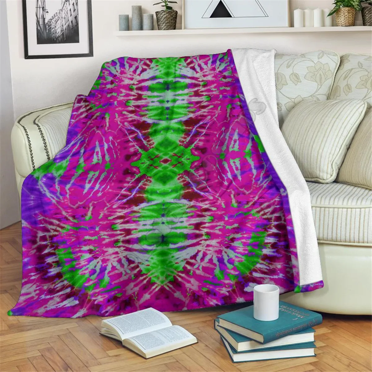 

Purple Daze Tie Dye Fleece Blanket 3D full printed Wearable Blanket Adults/kids Fleece Blanket HOME ACCESSORIES