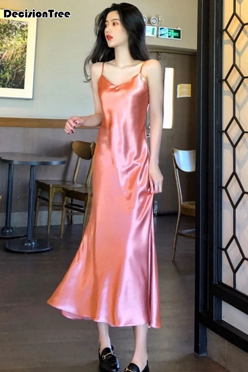 2021 шелковое платье женское нижнее белье женская сексуальная Длинная внутренняя