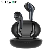blitzwolf bw fye5s tws bluetooth compatible 5 0 earphone wireless earbuds super mini hifi stereo touch control with mic