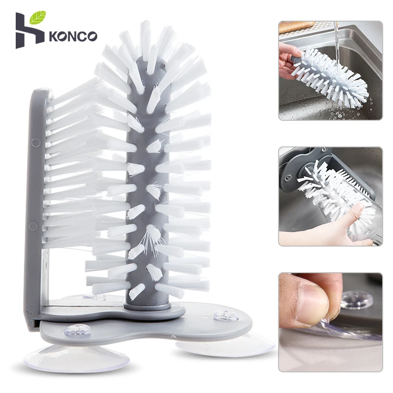 Konco креативная щетка для чистки стекла кухонные Бутылочки очистки кофе молока