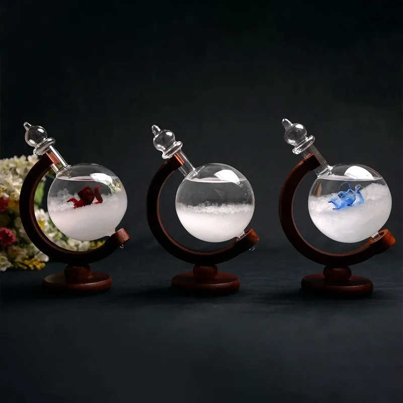 Штормовая стеклянная бутылка креативная настольная метеостанция в форме