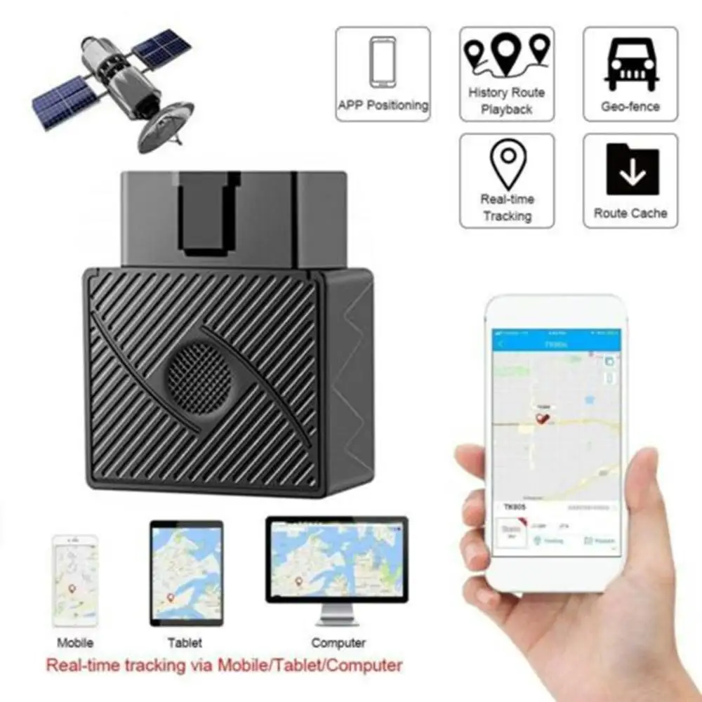 Новинка 2020 Автомобильный Gps Трекер Obd / Obd2 Gsm Gprs Lbs/Gps локатор для отслеживания