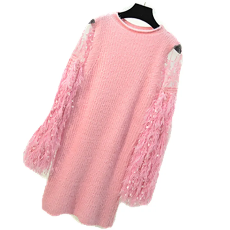 Женское трикотажное платье в Корейском стиле Осень-зима 2020 | Женская одежда