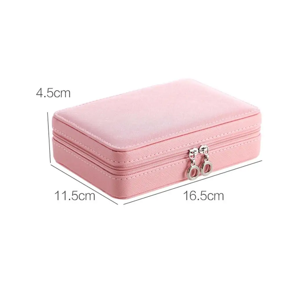 Портативная дорожная маленькая шкатулка для украшений из ПУ кожи органайзер