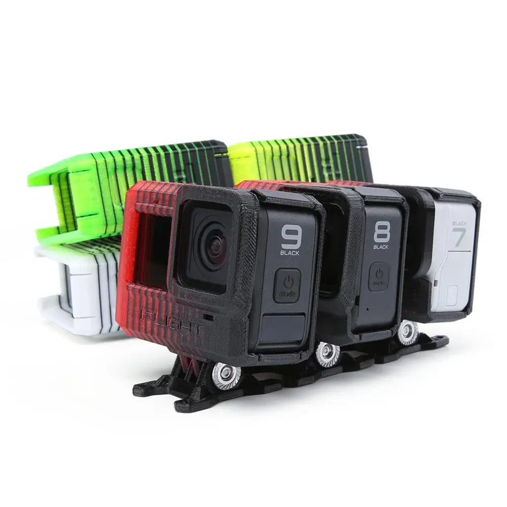 IFlight 3D печать ТПУ регулируемый угол GoPro Hero 5/6/7/8 Крепление камеры (0 ~ 40 °) W/крышка