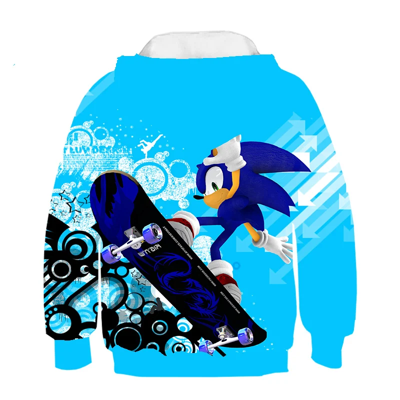 

2021 Boys and Girls Sonic Kids Hoodie 3D Sonic Sweatshirt Spring Pullover Autumn Hoodie Kids Sport for Ages 4 9-14Y