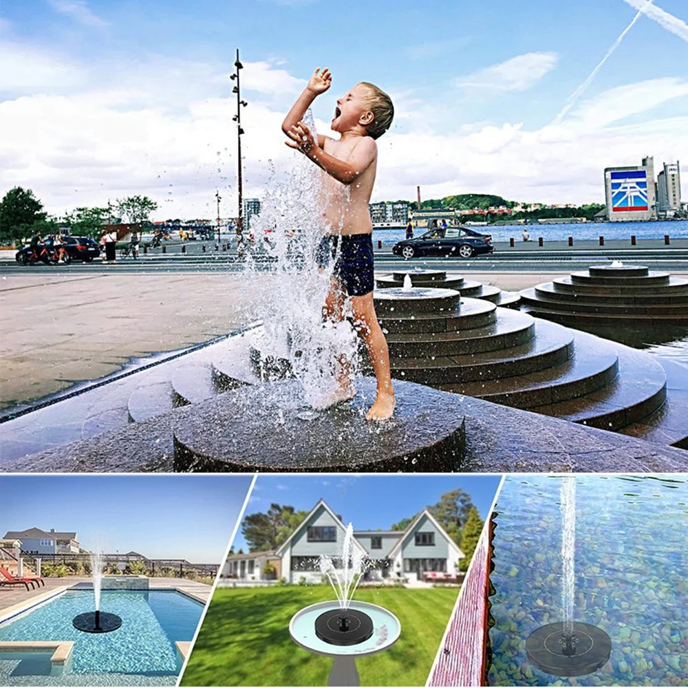 2.4W Ground Solar Fountain Pump Waterproof LED Panel With Submersible For Bird Bath Garden Decoration | Дом и сад