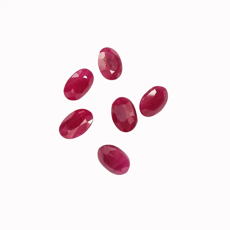Natural Unburnt Ruby Oval Loose Bare Gemstone Man Woman Jewelry DIY Ring Earring Pendant Bracele Valet Inlay Wholesale Retail