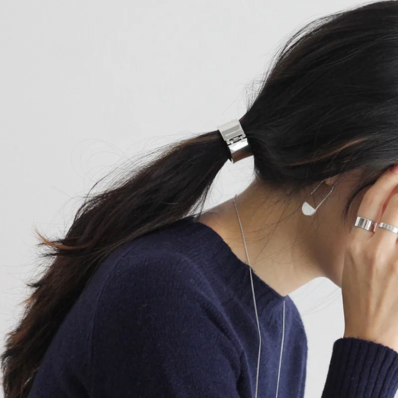 

925 Sterling Silver Japanese And Korean Version Minimalist Design Rings Personalited Opening Ring Adjustable Fashion Jewellery