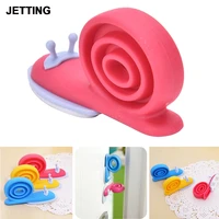 cute snail animal shaped silicone door stopper wedge holder for children kids safety guard finger protector