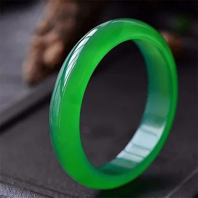 Zheru ювелирные изделия натуральный агат халцедон ледяной зеленый 54-64 мм браслет