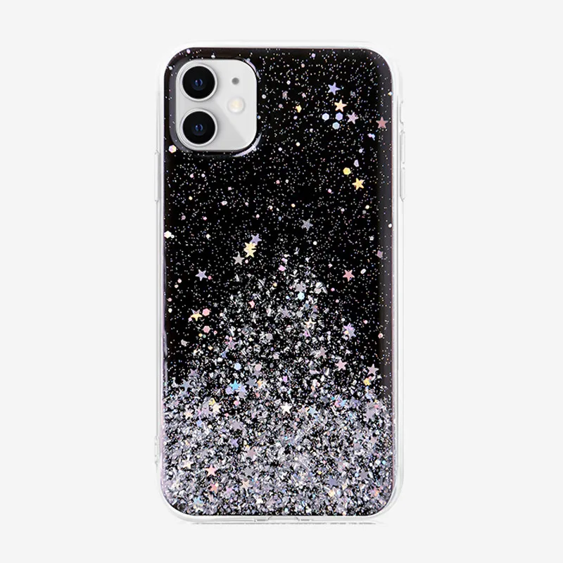

Bling Glitter Case For iPhone 11 Pro Max Cases For iPhone XR X 7 8 6 S Plus XS Max SE 2020 With Stand Holder Soft Silicone Cover