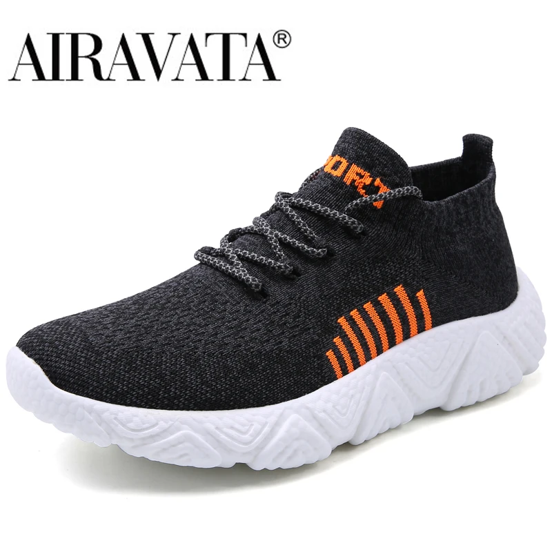 

Airavata Summer Men's Casual Walking Sneakers Shoes Popcorn Slip On Sock Shoes Male Soft Sole Lightweight Breathable Sports